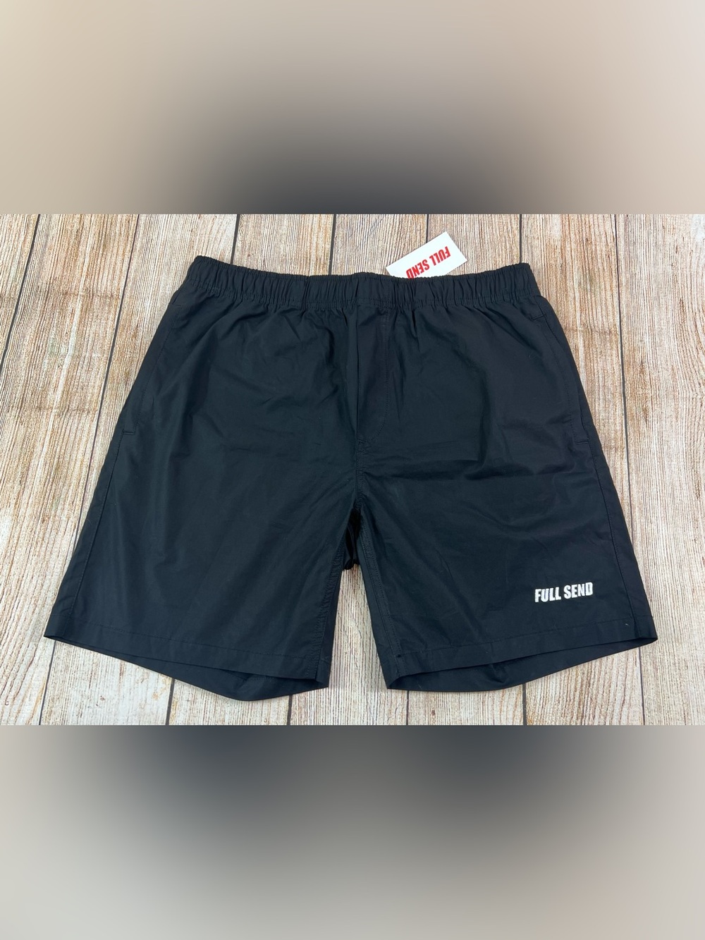 Mens NWT Full Send Nelk Boys Black Cotton Shorts Size 32